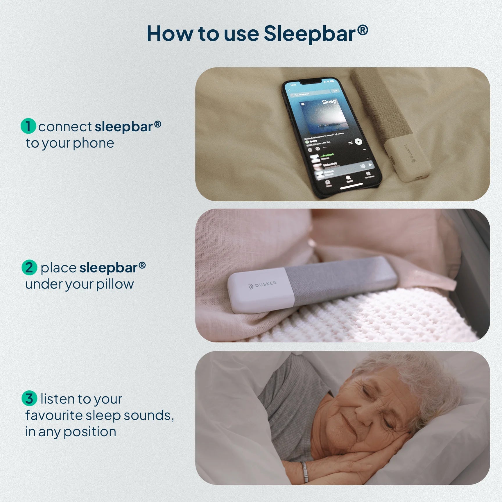 Sleepbar® v2.0 - Under Pillow Speaker